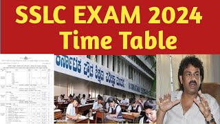 SSLC EXAM 2024 Sslc exam Time Table 2024Sslc exam 2024 time table [upl. by Ysnap350]