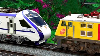 WAP7 SHUNTING VANDE BHARAT EXPRESS TRAIN  BUMPY RAILROAD Train Simulator  Railworks  NTG GAMING [upl. by Gebelein]