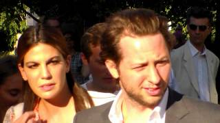 Bianca Brandolini dAdda amp Derek Blasberg  Paris Fashion Week 6 July 2015 show Valli [upl. by Williams]