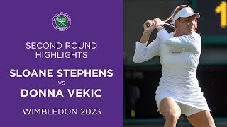 Sloane Stephens vs Donna Vekic  Second Round Highlights  Wimbledon 2023 [upl. by Ralli]