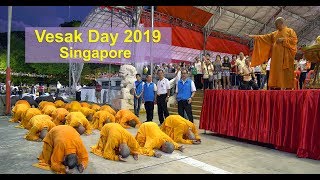 Vesak Day 2019 Singapore 3 steps 1 bow procession [upl. by Nady]