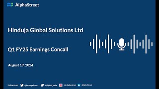 Hinduja Global Solutions Ltd Q1 FY202425 Earnings Conference Call [upl. by Winstonn]