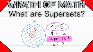 What are Supersets  Set Theory Subsets Set Relations [upl. by Putscher]