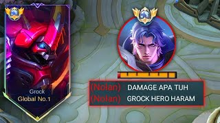 GROCK KOK DILEPAS  TOP GLOBAL GROCK  CARA MAIN GROCK TERBARU 2024  BUILD GROCK TERBARU  MLBB [upl. by Miarfe]