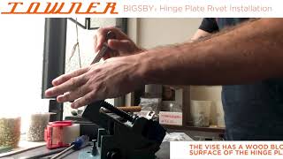 Bigsby Hinge Plate Rivet Install by TOWNER [upl. by Atikal]