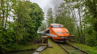 Train à grande vapeur  retour de la rame tgv pse 16 de Villiers Saint Georges [upl. by Austine]