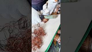 The process of cutting and separating copper wires from small rotors tools recycling [upl. by Mert]