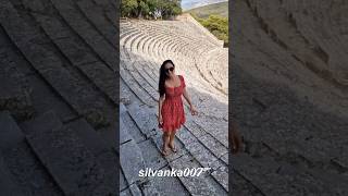 ANCIENT THEATER EPIDAURUS AMPHITHEATER Visit Peloponnese culture history peloponnese theatre yt [upl. by Weider]