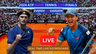 Alexander Zverev Vs Luciano Darderi LIVE Score UPDATE Today Tennis Match 2024 ATP Rome 116Finals [upl. by Nnaylime]