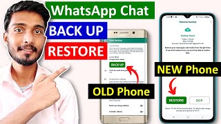 How to Backup amp Restore WhatsApp message  How to Transfer WhatsApp Chat from Old phone to New phone [upl. by Lorelie524]