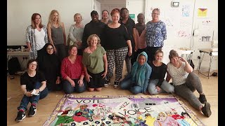 Voteless Not Voiceless  Processions 2018 banner making with Clean Break  Protests  The Pool [upl. by Adrianna]