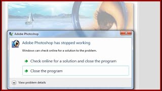 Adobe Photoshop Has Stopped Working  Windows Can Check Online For a Solution To The Problem 100 [upl. by Eralcyram]