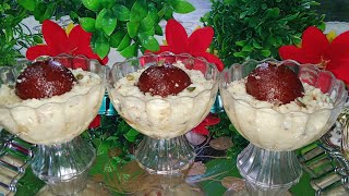 special rabdi gulab jamun delicious yummy recipe 👌 Indian sweets [upl. by Nairrot]