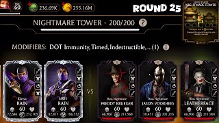 Nightmare Tower boss Match 200 amp 170180 Fight  Rewards MK Mobile  Team 🌧 Rain’s [upl. by Leibrag]