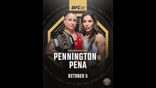 UFC 307 JULIANNA PENA VS RAQUEL PENNINGTON BLOW BY BLOY COMMENTARY [upl. by Buchbinder]