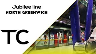 London Underground Jubilee line departing North Greenwich [upl. by Eenolem]