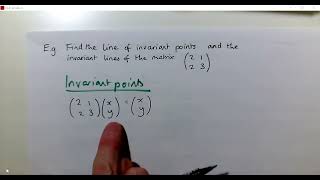 Y12 FM Matrix Transformations invariant points and lines [upl. by Elaina]