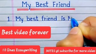 Essay on my best friend 20 lines  My best friend essay [upl. by Krucik]