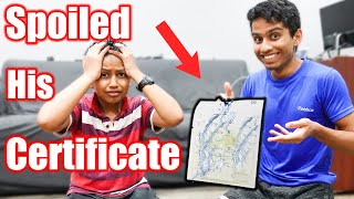 Spilled Coffee on Brothers BIRTH CERTIFICATE 😳😨  HE CRIED 😂  VelBros Tamil [upl. by Ob248]