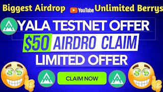 Yala Testnet Airdrop Tutorial  Unlimited Berry Token Earning  Btc Faucet Trick  299 Profit [upl. by Immij]