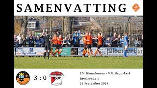 Samenvatting SV Nieuwleusen 1  Grijpskerk 1 [upl. by Anwaf322]