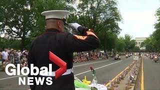 Rolling Thunder motorcyclists ride through Washington for final time after 3 decades [upl. by Svirad]