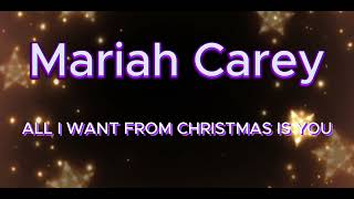 Mariah Carey  All I Want For Christmas Is You Lyrics [upl. by Packton]