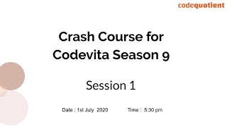 TCS CodeVita  Season 9  Crash Course  1  Best For TCS Codevita Preparation [upl. by Arammat]