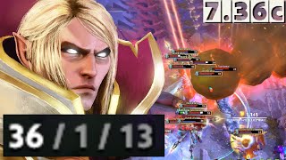 HOW TO GET 36 KILLS WITH INVOKER  INVOKER GAMEPLAY 736C [upl. by Joris119]