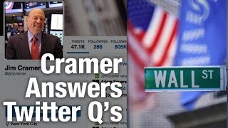 Jim Cramer Answers Twitter Questions on the Floor of the NYSE [upl. by Baiss]