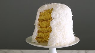 Frosted Coconut Layer Cake  Martha Stewart [upl. by Sheaff997]