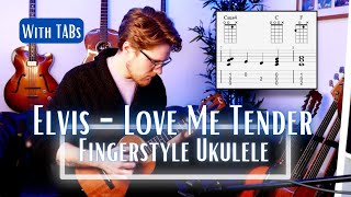 Love Me Tender  Fingerstyle Ukulele Elvis [upl. by Yrffoeg968]