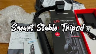 Unboxing Smart Selfie Stick Tripod L19 Gimbal Stabilizer [upl. by Juliette609]