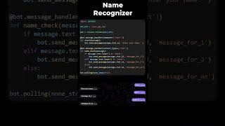 Name Recognizer Bot  Ботраспознаватель имён [upl. by Linson164]