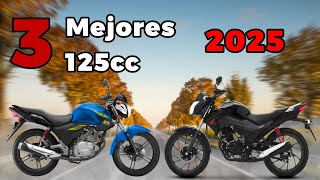 TOP 3 mejores MOTOS 125CC para 2025 🏍️💨 [upl. by Aerdnna199]