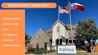 Brightland Homes in the master planned community of Deerbrooke in Leander Texas [upl. by Ennovehs]