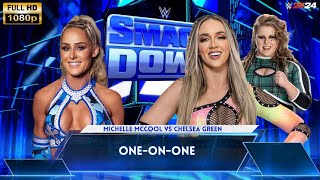 Michelle McCool vs Chelsea Green  OneonOne Match  WWE2K24  GameCity [upl. by Karleen]