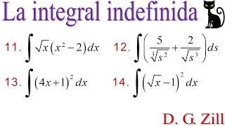 Integrales Antiderivación Zill 5111 a 14 [upl. by Dawes]