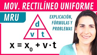 MRU Movimiento Rectilíneo Uniforme 🚗 Explicación Fórmulas y Ejercicios [upl. by Airat767]