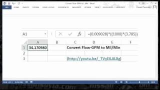 Convert Flow from GPM to LMin [upl. by Idel]