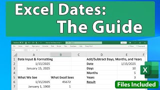 How to Use Dates in Excel  10 Things You Must Know [upl. by Annaiek158]