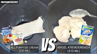 Angel Kremdensada VS All Purpose Cream w Condensed Milk  Pinoy Homemade Ice Cream Base [upl. by Maupin875]