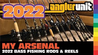 MY ARSENAL  Chris 2022 Bass Fishing Rods amp Reels [upl. by Netsrek]