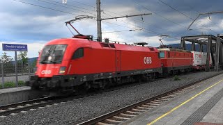 Dornbirn Lokzug amp Güterzüge am Abend mit Taurus Vectron amp Alpenstaubsauger blutorange 1144 040 [upl. by Llehsyt]