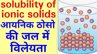 Solubility of ionic compounds solvation energy hydration energyBSC first year inorganic chemistry [upl. by Burnett]