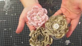 Making vintage looking fabric flowers [upl. by Anillek494]