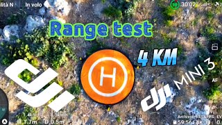 Range test  4km  Dji mini3 [upl. by Helsa958]