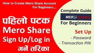 How to Sign Up Mero Share For Beginners  How to Create Mero Share Account  Mero Share Login [upl. by Maria67]