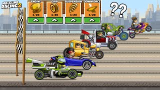 Hill Climb Racing 2  What is the Fastest UNUPGRADED VEHICLE  DRAG RACING 4 GamePlay [upl. by Oiramed875]