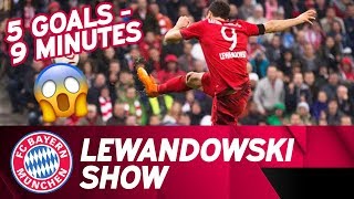 5⃣ Goals in 9⃣ Minutes Lewandowski Show  Time Lapse  FC Bayern  VfL Wolfsburg [upl. by Eniawtna]